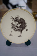 Field Mouse on a Dandelion 6" Embroidery Hoop