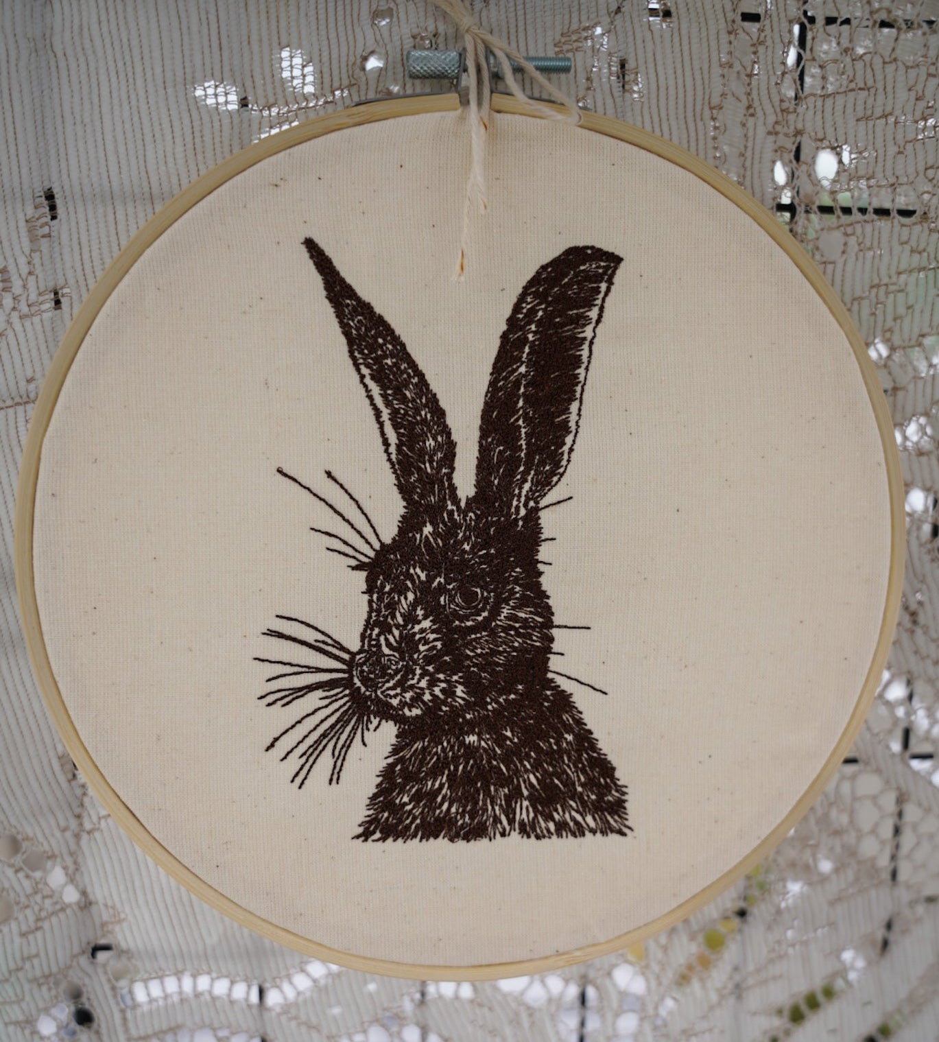 Country Hare Embroidery 8" Hoop