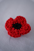 Crochet Poppy Brooch